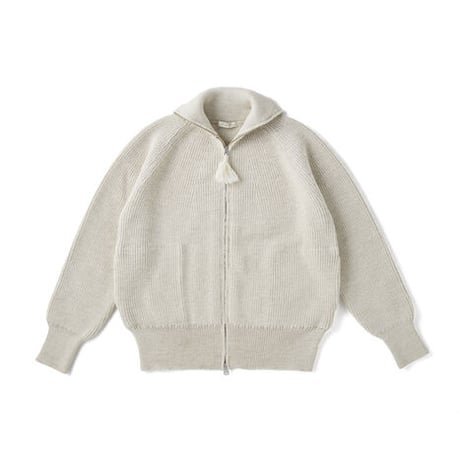 OLD JOE(オールドジョー) -ALPAKA TURTLE-NECK ZIP SWEATER(NATURAL)