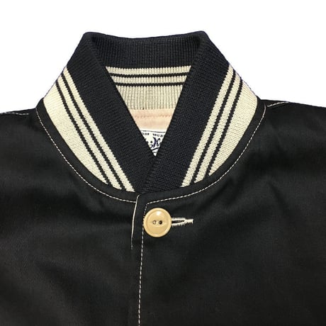 NorthNoName(ノースノーネーム)-COTTON VARSITY JACKET(BLACK)