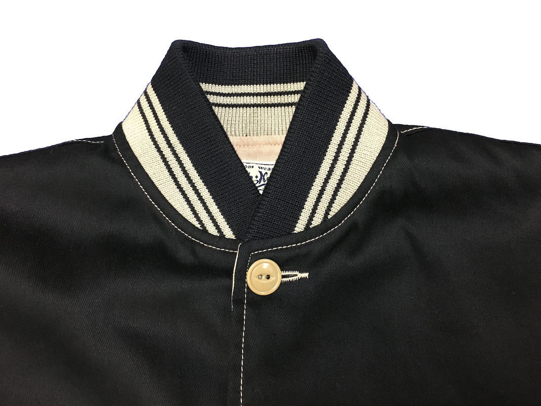 NorthNoName(ノースノーネーム)-COTTON VARSITY JACKET(BLACK)