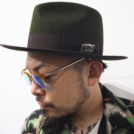 5WHISTLE(ファイブホイッスル) -TIGER FACE FELT HAT(GREEN)