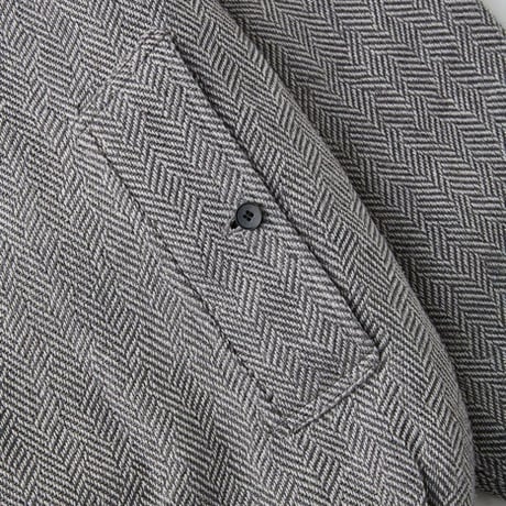 OLD JOE(オールドジョー) -ROUND COLLAR MOTORING JACKET FANCY HERRINGBONE(LIGHT GREY)