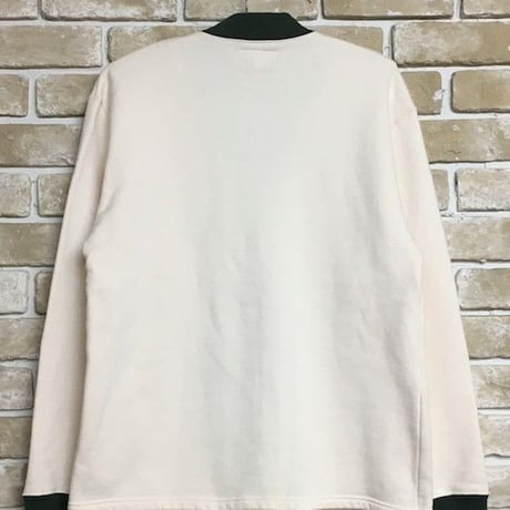 NorthNoName(ノースノーネーム)-TWO-TONE SWEAT CARDIGAN(WHITE)