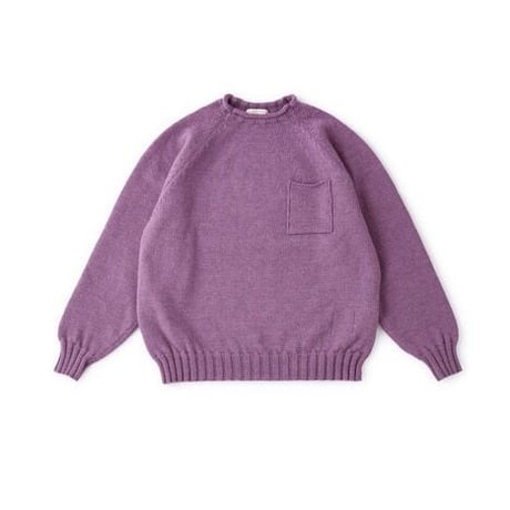 OLD JOE(オールドジョー) -TWEEDY YARN ROLL NECK SWEATER(PLUM)