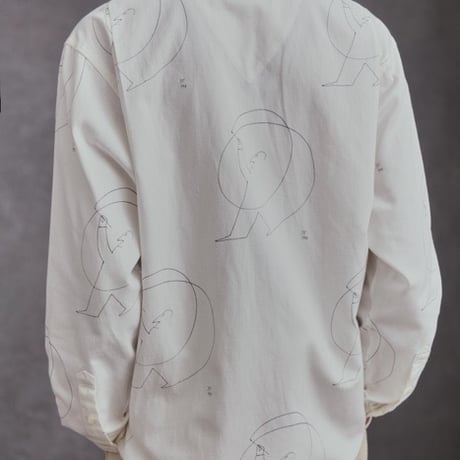 OLD JOE(オールドジョー) -OPEN COLLAR SHIRTS Saul Steinberg(RAW WHITE)