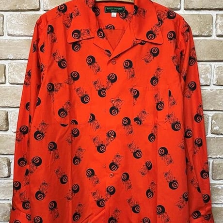 NorthNoName(ノースノーネーム)-NNN PATCH PATTERN 8BALL L/S SHIRT(ORANGE)