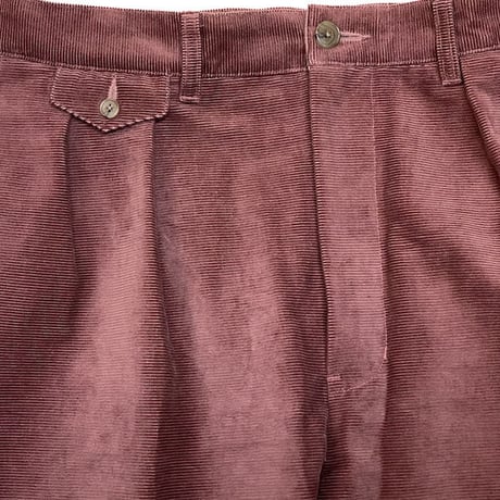 NorthNoName(ノースノーネーム)-TOW TUCK CORDUROY TROUSERS(BURGUNDY)