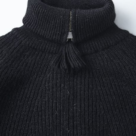 OLD JOE(オールドジョー) -ALPAKA TURTLE-NECK ZIP SWEATER(BLACK)