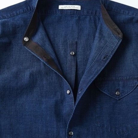 OLD JOE(オールドジョー) -BAND COLLAR LONG TAIL SHIRTS(INDIGO CLOTH)