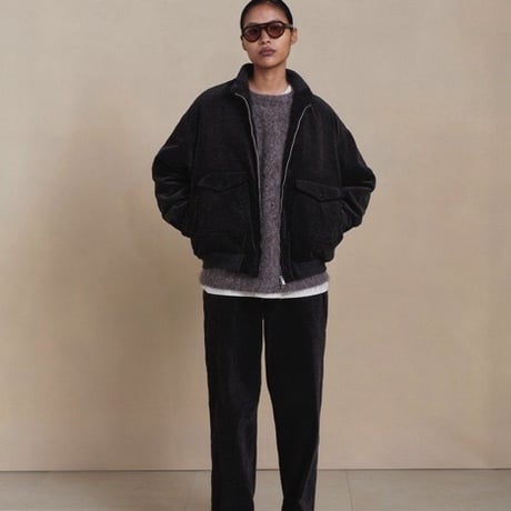 OLD JOE(オールドジョー) -PRINTED CORDS MOTORING JACKET(MARINE BLACK)