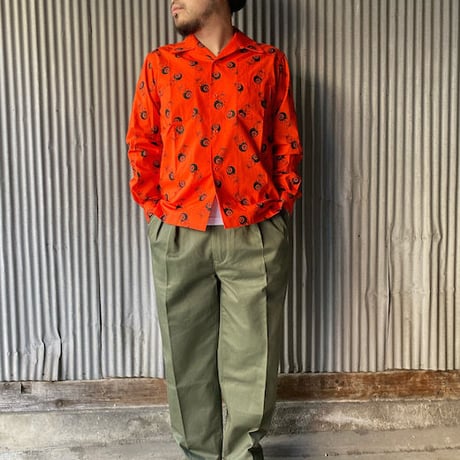NorthNoName(ノースノーネーム)-NNN PATCH PATTERN 8BALL L/S SHIRT(ORANGE)