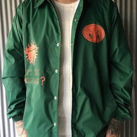 NorthNoName(ノースノーネーム)-”GET THE MESSAGE?” COACH JACKET(GREEN)