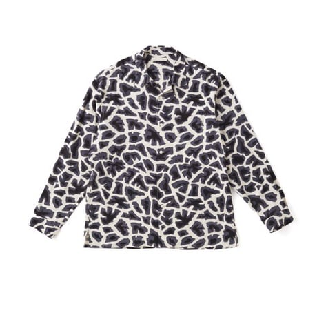 OLD JOE(オールドジョー) -ORIGINAL PRINTED OPEN COLLAR SHIRTS Giraffe Long-Sleeve(ONYX)