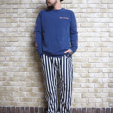 NorthNoName(ノースノーネーム)-PATCH PATTERN L/S T ”EAGLE”(NAVY)