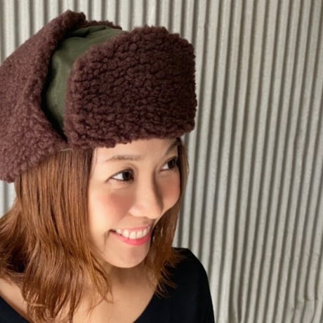 NorthNoName(ノースノーネーム)-BOMBER CAP(KHAKI)