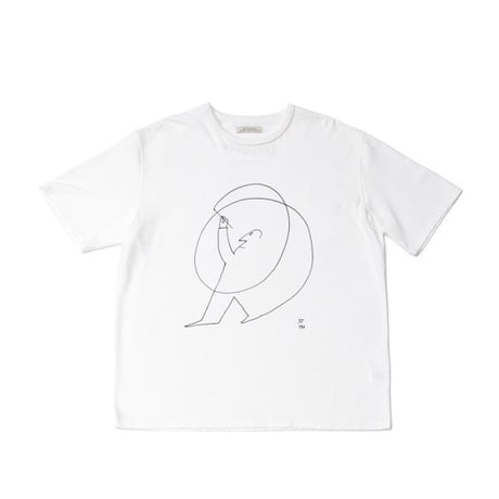 OLD JOE(オールドジョー) -CREW NECK TEE Saul Steinberg(RAW WHITE)