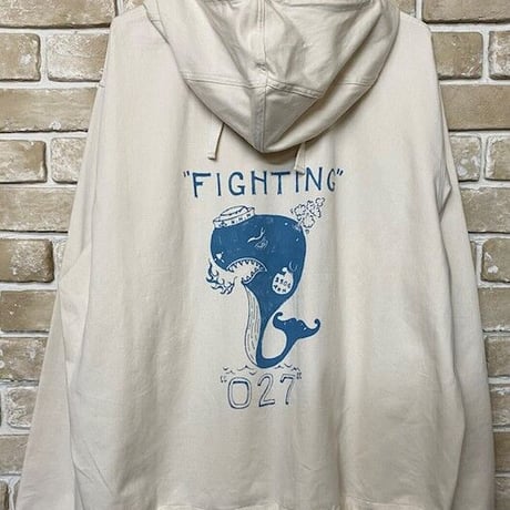 NorthNoName(ノースノーネーム)-FIHGTING WHALE SALVAGE PARKA(WHITE)