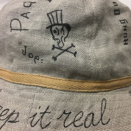 NorthNoName(ノースノーネーム)-”MESSAGE” LINEN HAT(BEIGE)