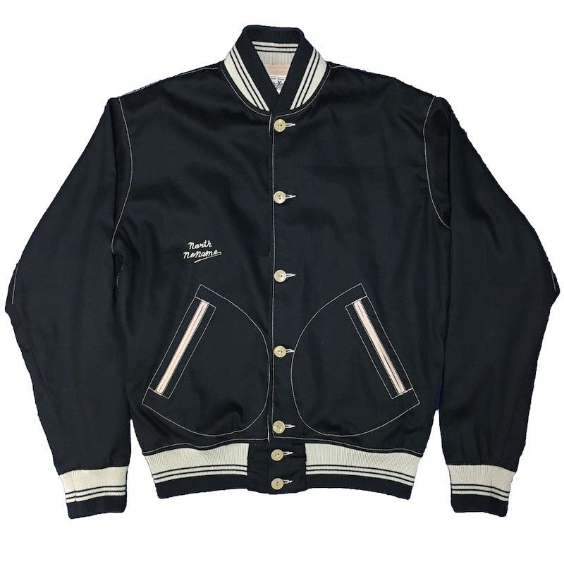 NorthNoName(ノースノーネーム)-COTTON VARSITY JACKET(BLA NorthNoName(ノースノーネーム)-COTTON VARSITY JACKET(BLA