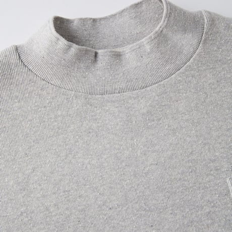 OLD JOE(オールドジョー) -MOCK-NECK NEP RIBED TOPS(JASPE GREY)