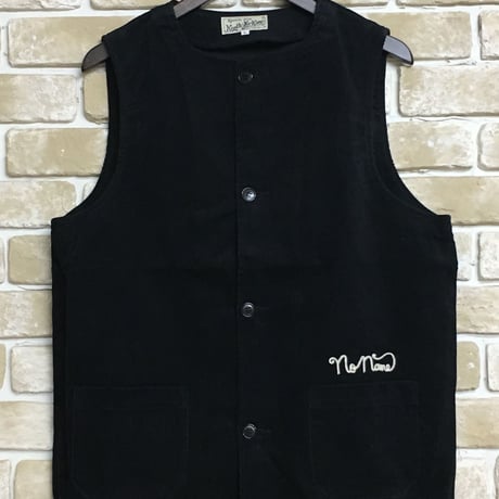 NorthNoName(ノースノーネーム) - CORDUROY VEST(BLACK)