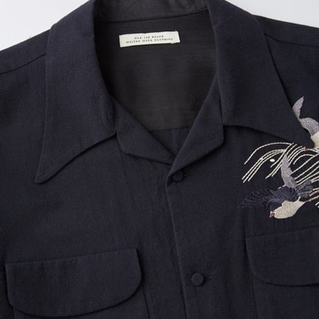 OLD JOE(オールドジョー) -SWALLOW COLLAR NASSOU SHIRTS EMBROIDERY(BLACK)