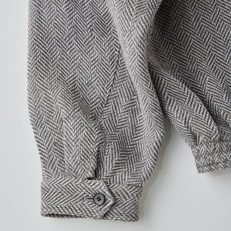 OLD JOE(オールドジョー) -ROUND COLLAR MOTORING JACKET FANCY HERRINGBONE(LIGHT GREY)