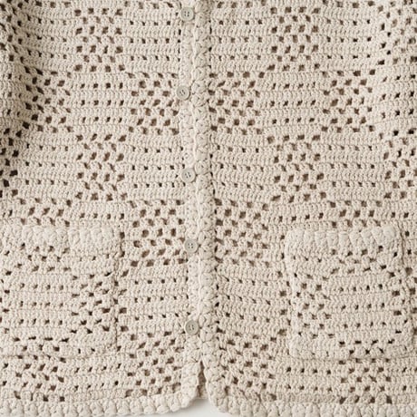 OLD JOE(オールドジョー) -HAND CROCHET HAVANA SHIRTS Long-sleeve(BONE)