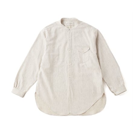 OLD JOE(オールドジョー) -BAND COLLAR LONG TAIL SHIRTS(IVORY STRIPE)