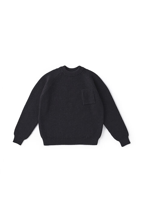 OLD JOE(オールドジョー) -ALPAKA CREW-NECK SWEATER(BLAC