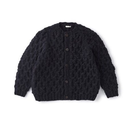 OLD JOE(オールドジョー) - SHELL PATTERN CREW-NECK COWICHAN(BLACK)