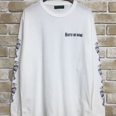 NorthNoName(ノースノーネーム)-PATCH PATTERN L/S T ”EAGLE”(WHITE)