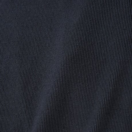OLD JOE(オールドジョー) -V-NECK SILK NEP RIBED TOPS(ONYX BLACK)