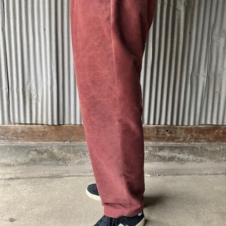 NorthNoName(ノースノーネーム)-TOW TUCK CORDUROY TROUSERS(BURGUNDY)