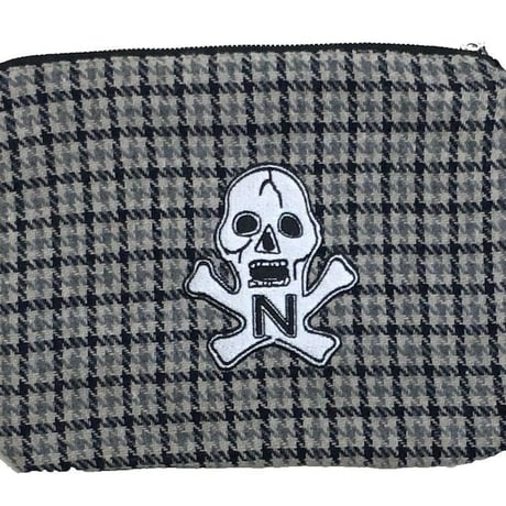 NorthNoName(ノースノーネーム)- NNN PATCH PATERN "SKULL" POACH-LARGE(CHECK)