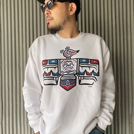 NorthNoName(ノースノーネーム)-”FLYING BAT” SWEAT(WHITE)