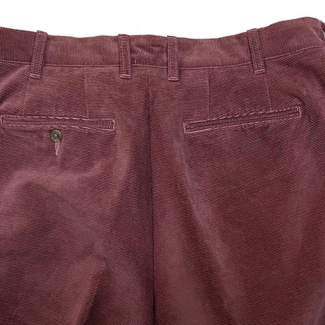 NorthNoName(ノースノーネーム)-TOW TUCK CORDUROY TROUSERS(BURGUNDY)
