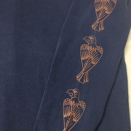 NorthNoName(ノースノーネーム)-PATCH PATTERN L/S T ”EAGLE”(NAVY)