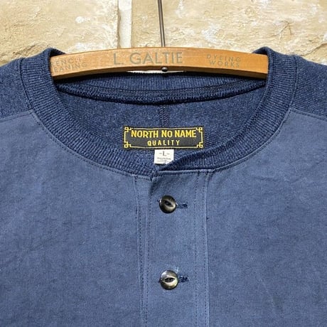 NorthNoName(ノースノーネーム)-HENRY NECK SHIRTS(NAVY)