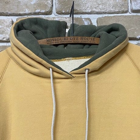 NorthNoName(ノースノーネーム)-TWO TONE RABBIT HOODIE(MUSTARD)