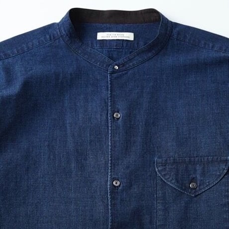 OLD JOE(オールドジョー) -BAND COLLAR LONG TAIL SHIRTS(INDIGO CLOTH)