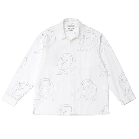 OLD JOE(オールドジョー) -OPEN COLLAR SHIRTS Saul Steinberg(RAW WHITE)