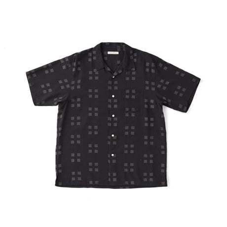 OLD JOE(オールドジョー) -ORIGINAL PRINTED OPEN COLLAR SHIRTS Square Dot Short-sleeve(ONYX)