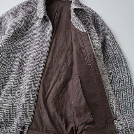 OLD JOE(オールドジョー) -ROUND COLLAR MOTORING JACKET FANCY HERRINGBONE(LIGHT GREY)