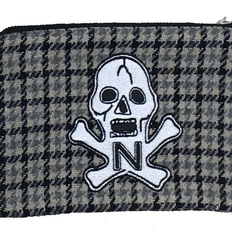 NorthNoName(ノースノーネーム)- NNN PATCH PATERN "SKULL" POACH-SMALL(CHECK)