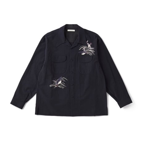 OLD JOE(オールドジョー) -SWALLOW COLLAR NASSOU SHIRTS EMBROIDERY(BLACK)