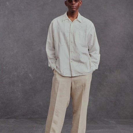 OLD JOE(オールドジョー) -OPEN COLLAR SHIRTS Saul Steinberg(RAW WHITE)