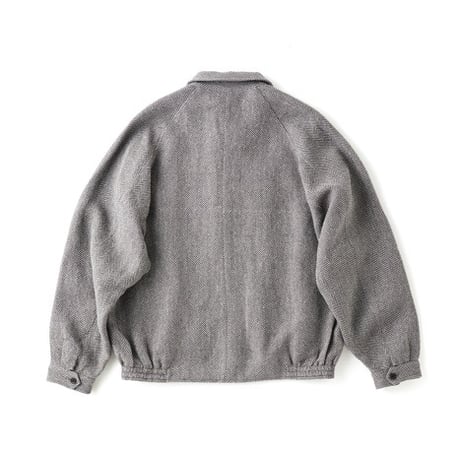 OLD JOE(オールドジョー) -ROUND COLLAR MOTORING JACKET FANCY HERRINGBONE(LIGHT GREY)