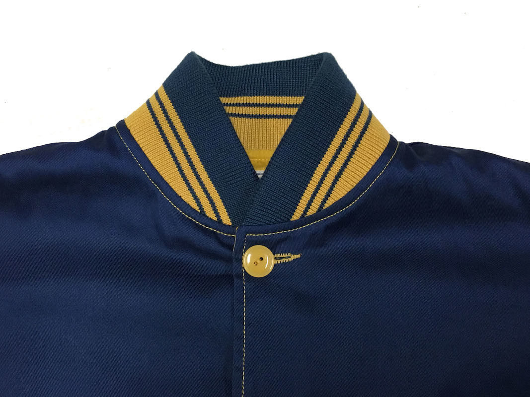 NorthNoName(ノースノーネーム)-COTTON VARSITY JACKET(BLU