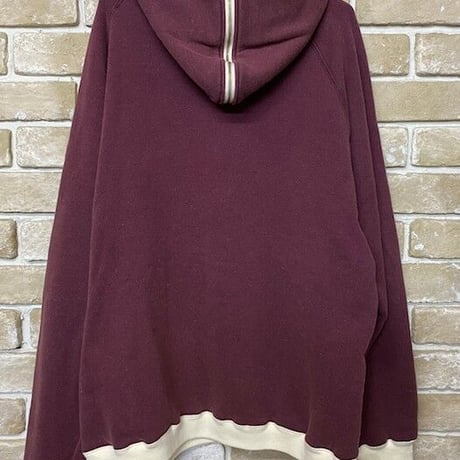 NorthNoName(ノースノーネーム)-TWO TONE RABBIT HOODIE(BURGUNDY )