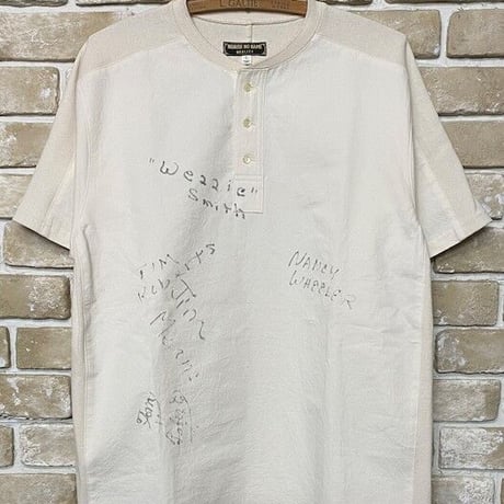 NorthNoName(ノースノーネーム)-HENRY NECK SHIRTS(WHITE)